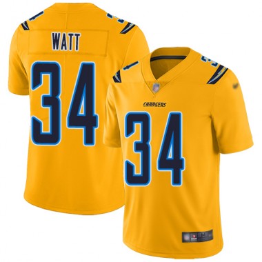 Los Angeles Chargers NFL Football Derek Watt Gold Jersey Men Limited  #34 Inverted Legend